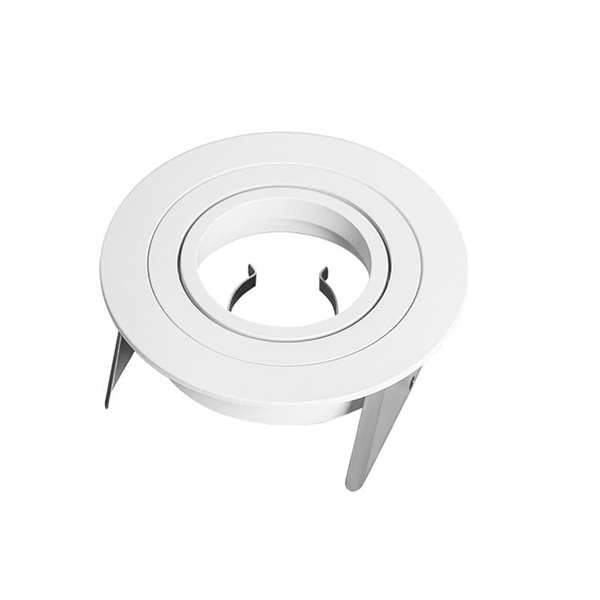 Aro empotrable de techo blanco BÁSICO GU10, Ø95mm, corte 80mm