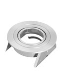 Aro empotrable de techo aluminio BÁSICO GU10, Ø95mm, corte 80mm
