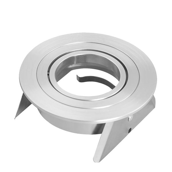 Aro empotrable de techo aluminio BÁSICO GU10, Ø95mm, corte 80mm