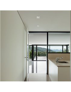 Aro empotrable de techo blanco BÁSICO GU10, Ø95mm, corte 80mm 2
