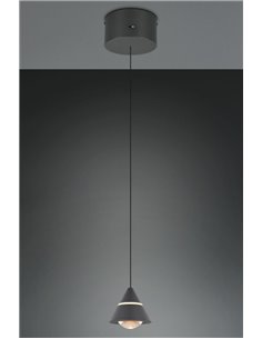 Luminária de teto LED ROMEO, 1 luz, altura ajustável, 7W 700lm, 2300+3000+4000K IP20 Preto 2