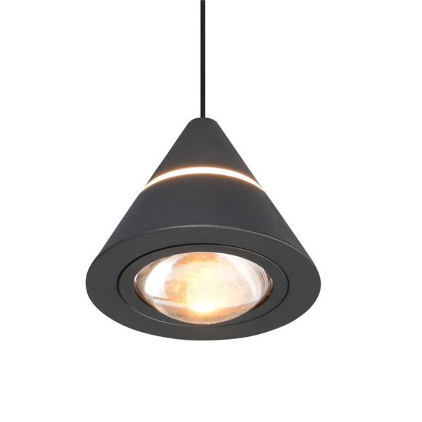 Lámpara de techo LED ROMEO 1 luz, altura regulable, 7W 700lm, 2300+3000+4000K IP20 Negro