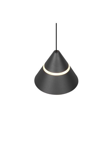 Lámpara de techo LED ROMEO 1 luz, altura regulable, 7W 700lm, 2300+3000+4000K IP20 Negro