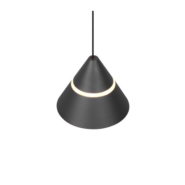 Lámpara de techo LED ROMEO 1 luz, altura regulable, 7W 700lm, 2300+3000+4000K IP20 Negro