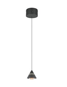 Lámpara de techo LED ROMEO 1 luz, altura regulable, 7W 700lm, 2300+3000+4000K IP20 Negro