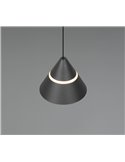Lámpara de techo LED ROMEO 1 luz, altura regulable, 7W 700lm, 2300+3000+4000K IP20 Negro