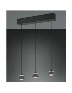 Lámpara de techo 3 luces LED ROMEO, 21W 2100lm, DIP SWITCH 2300+3000+4000K IP20 Negro 2