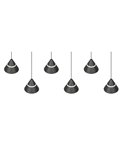 Lámpara de techo LED ROMEO 6 luces, 42W 4200lm DIP SWITCH 2300+3000+4000K IP20 Negro