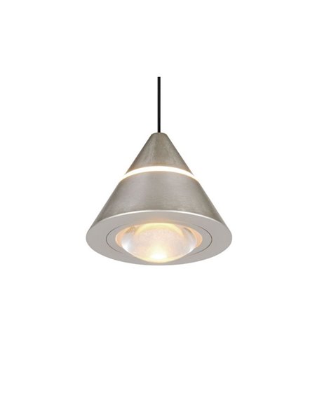 Plafonnier LED ROMEO, 1 lumière, hauteur réglable, 7 W, 700 lm, 2 300 + 3 000 + 4 000 K, IP20, gris
