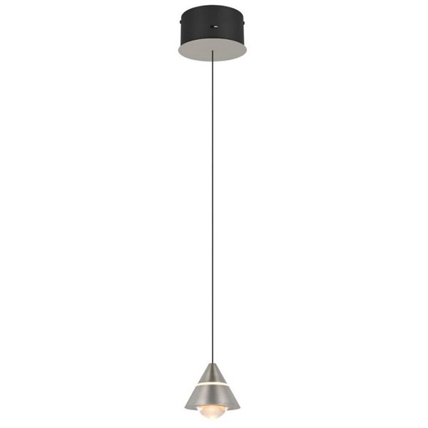Lámpara de techo LED ROMEO 1 luz, altura regulable, 7W 700lm, 2300+3000+4000K IP20 Gris