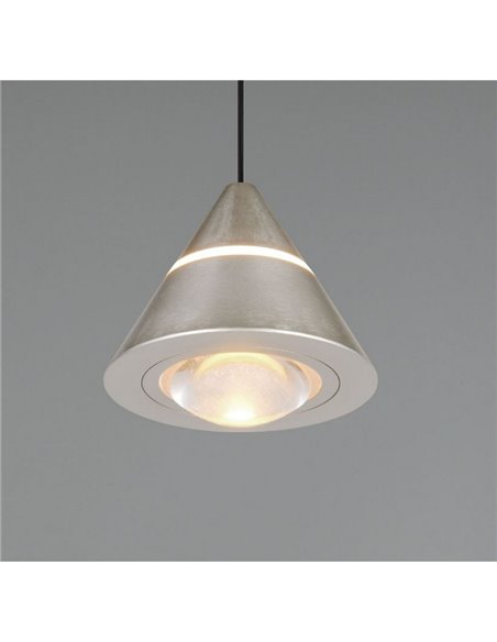 Plafonnier LED ROMEO, 1 lumière, hauteur réglable, 7 W, 700 lm, 2 300 + 3 000 + 4 000 K, IP20, gris