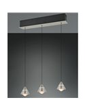 Lámpara de techo 3 luces LED ROMEO, 21W 2100lm, DIP SWITCH 2300+3000+4000K IP20 Gris