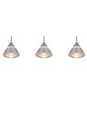 Lámpara de techo 3 luces LED ROMEO, 21W 2100lm, DIP SWITCH 2300+3000+4000K IP20 Gris