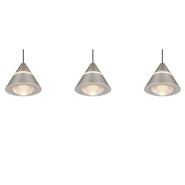 Lámpara de techo 3 luces LED ROMEO, 21W 2100lm, DIP SWITCH 2300+3000+4000K IP20 Gris