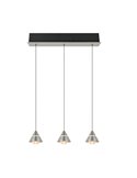Lámpara de techo 3 luces LED ROMEO, 21W 2100lm, DIP SWITCH 2300+3000+4000K IP20 Gris