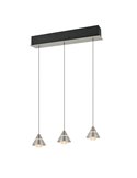 Lámpara de techo 3 luces LED ROMEO, 21W 2100lm, DIP SWITCH 2300+3000+4000K IP20 Gris