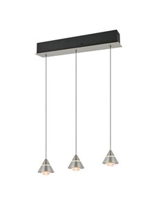 Lámpara de techo 3 luces LED ROMEO, 21W 2100lm, DIP SWITCH 2300+3000+4000K IP20 Gris