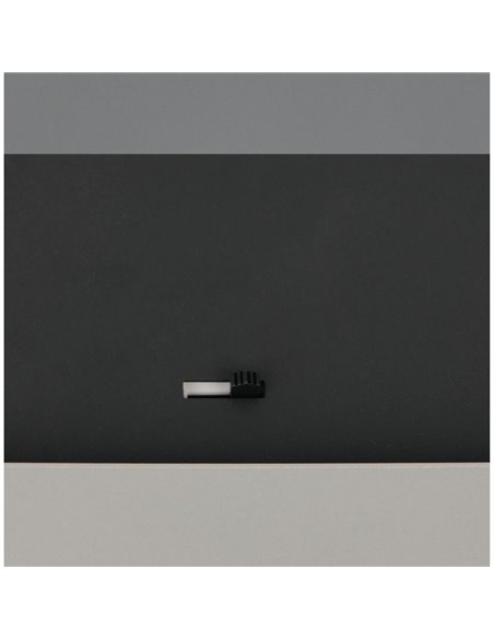 Lámpara de techo 3 luces LED ROMEO, 21W 2100lm, DIP SWITCH 2300+3000+4000K IP20 Gris