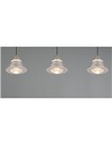 Lámpara de techo 3 luces LED ROMEO, 21W 2100lm, DIP SWITCH 2300+3000+4000K IP20 Gris