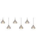 Lámpara de techo LED ROMEO 6 luces, 42W 4200lm DIP SWITCH 2300+3000+4000K IP20 Gris