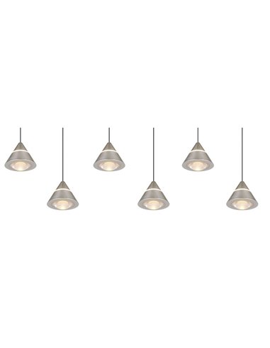 Lámpara de techo LED ROMEO 6 luces, 42W 4200lm DIP SWITCH 2300+3000+4000K IP20 Gris