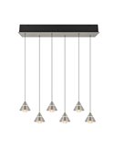 Lámpara de techo LED ROMEO 6 luces, 42W 4200lm DIP SWITCH 2300+3000+4000K IP20 Gris