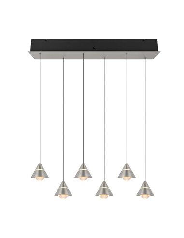 Lámpara de techo LED ROMEO 6 luces, 42W 4200lm DIP SWITCH 2300+3000+4000K IP20 Gris