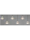 Lámpara de techo LED ROMEO 6 luces, 42W 4200lm DIP SWITCH 2300+3000+4000K IP20 Gris