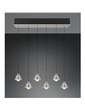 Lámpara de techo LED ROMEO 6 luces, 42W 4200lm DIP SWITCH 2300+3000+4000K IP20 Gris