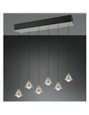 Lámpara de techo LED ROMEO 6 luces, 42W 4200lm DIP SWITCH 2300+3000+4000K IP20 Gris