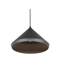 Plafonnier LED LAGUNA, 1 lumière, Ø18cm, hauteur réglable, 5W, 500lm, 2300+3000+4000K, IP20, Noir