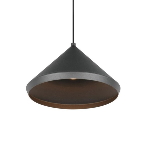 Plafonnier LED LAGUNA, 1 lumière, Ø18cm, hauteur réglable, 5W, 500lm, 2300+3000+4000K, IP20, Noir