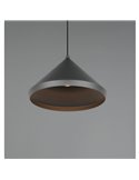 Lámpara de techo LED LAGUNA, 1 luz Ø18cm altura regulable, 5W 500lm, 2300+3000+4000K IP20 Negro