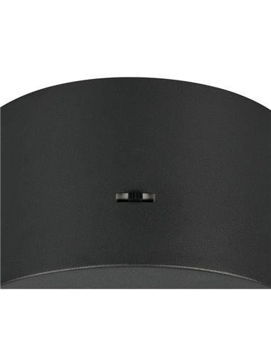 Plafonnier LED LAGUNA, 1 lumière, Ø18cm, hauteur réglable, 5W, 500lm, 2300+3000+4000K, IP20, Noir