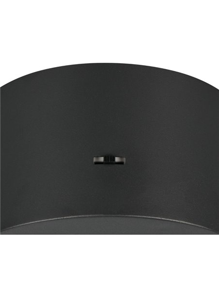 Plafonnier LED LAGUNA, 1 lumière, Ø18cm, hauteur réglable, 5W, 500lm, 2300+3000+4000K, IP20, Noir