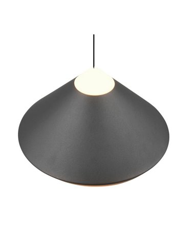 Plafonnier LED LAGUNA, 1 lumière, Ø30cm, hauteur réglable, 14W, 1200lm, 2300+3000+4000K, IP20, Noir