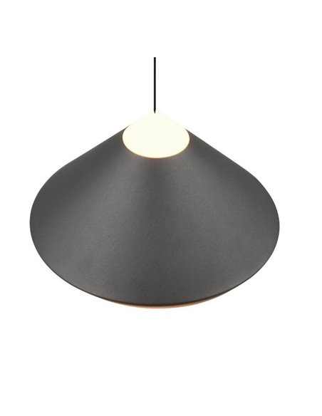 Plafonnier LED LAGUNA, 1 lumière, Ø30cm, hauteur réglable, 14W, 1200lm, 2300+3000+4000K, IP20, Noir