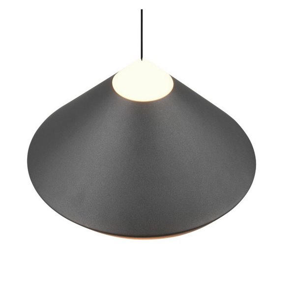 Plafonnier LED LAGUNA, 1 lumière, Ø30cm, hauteur réglable, 14W, 1200lm, 2300+3000+4000K, IP20, Noir