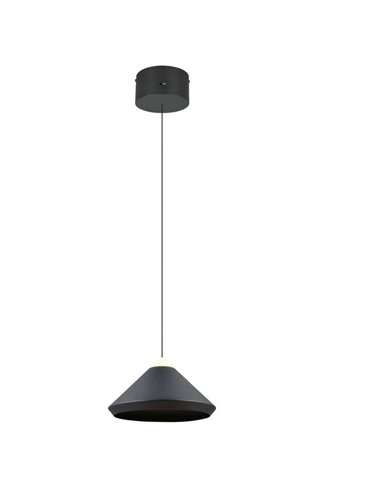 Lámpara de techo LED LAGUNA, 1 luz Ø30cm altura regulable, 14W 1200lm, 2300+3000+4000K IP20 Negro