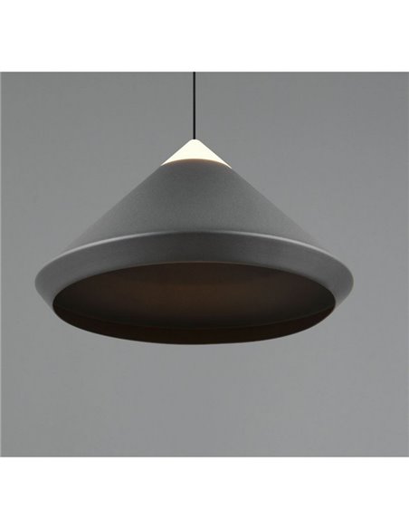 Lámpara de techo LED LAGUNA, 1 luz Ø30cm altura regulable, 14W 1200lm, 2300+3000+4000K IP20 Negro