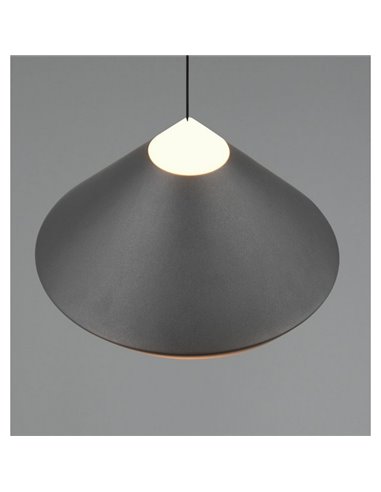 Lámpara de techo LED LAGUNA, 1 luz Ø30cm altura regulable, 14W 1200lm, 2300+3000+4000K IP20 Negro