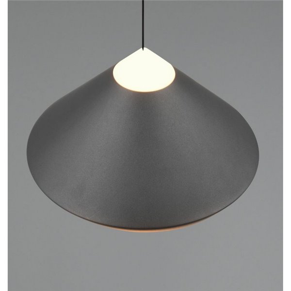 Lámpara de techo LED LAGUNA, 1 luz Ø30cm altura regulable, 14W 1200lm, 2300+3000+4000K IP20 Negro