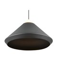 Plafonnier LED LAGUNA, 1 lumière, Ø30cm, hauteur réglable, 14W, 1200lm, 2300+3000+4000K, IP20, Noir
