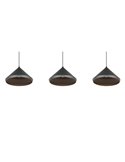 Lámpara de techo 3 luces LED LAGUNA altura regulable, 15W 1500lm, 2300+3000+4000K IP20 Negro