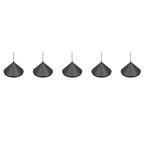 Lámpara de techo 5 luces LED LAGUNA 25W 2500lm, 2300+3000+4000K IP20 Negro