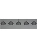 Lámpara de techo 5 luces LED LAGUNA 25W 2500lm, 2300+3000+4000K IP20 Negro