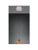 Lámpara de techo LED LAGUNA, 1 luz Ø18cm altura regulable, 5W 500lm, 2300+3000+4000K IP20 Cobre
