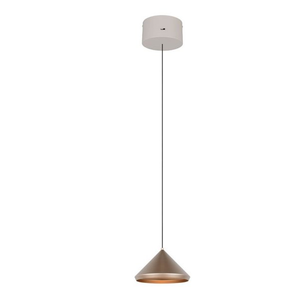 Lámpara de techo LED LAGUNA, 1 luz Ø18cm altura regulable, 5W 500lm, 2300+3000+4000K IP20 Cobre