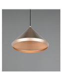 Lámpara de techo LED LAGUNA, 1 luz Ø18cm altura regulable, 5W 500lm, 2300+3000+4000K IP20 Cobre