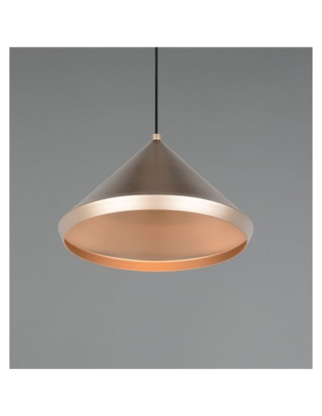 Lámpara de techo LED LAGUNA, 1 luz Ø18cm altura regulable, 5W 500lm, 2300+3000+4000K IP20 Cobre